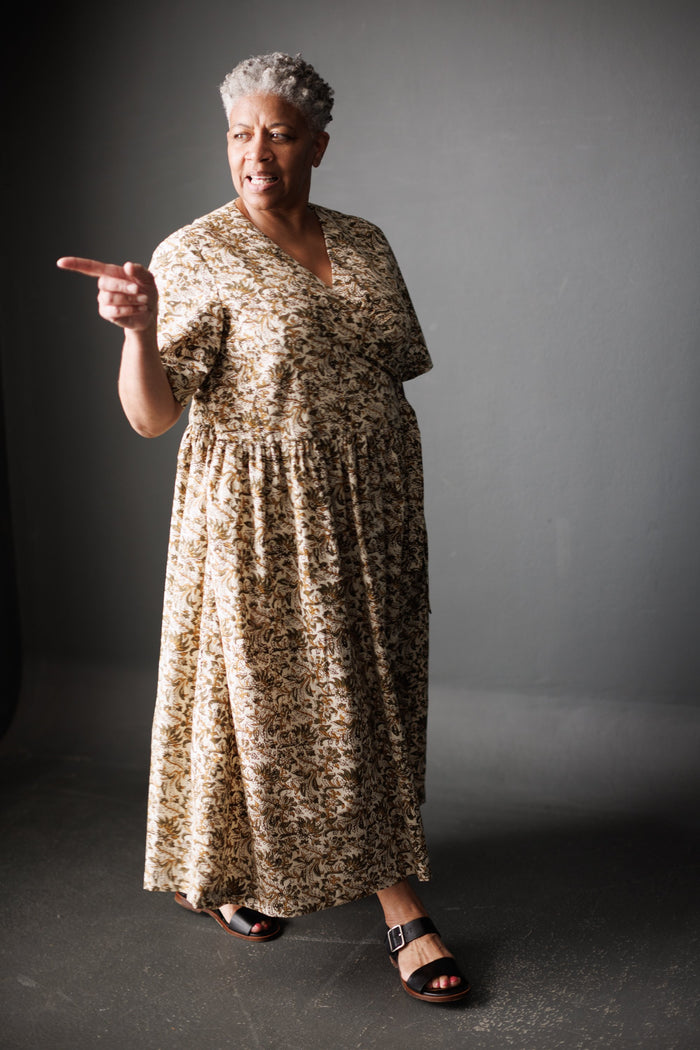 Etta Sewing Pattern - Simple Wrap Dress with Lined Bodice and Inseam Pockets