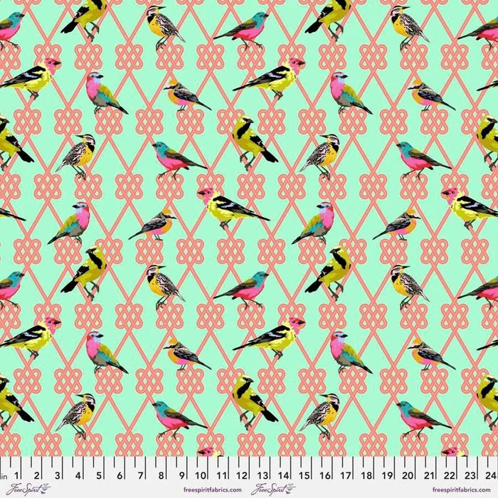 Tula Pink Moon Garden PWTP 198 In a Finch - 1/2 Yard