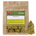 Front-facing kraft pouch labeled South Point Turbo Diesel with a green header, warning panel, window showing dense green buds and a single bud positioned to the right.