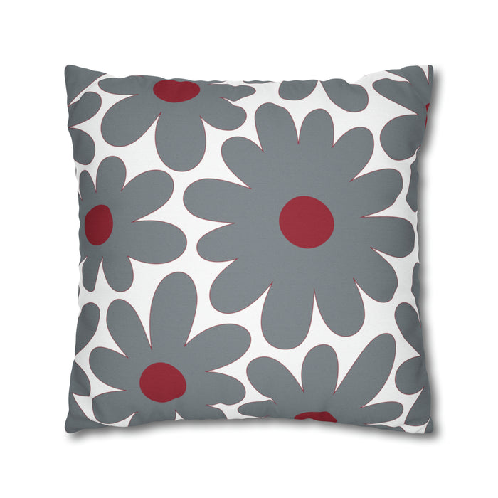 Two Color Double Sided Groovy Flower Pillow - College Dorm Pillow - Bed Party Pillow - Alabama