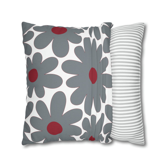 Two Color Double Sided Groovy Flower Pillow - College Dorm Pillow - Bed Party Pillow - Alabama