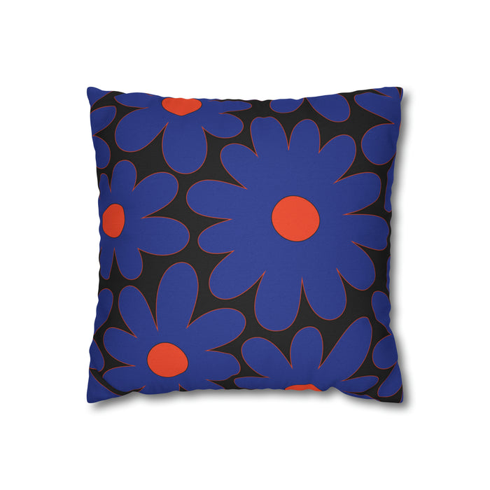 Two Color Double Sided Groovy Flower Pillow - College Dorm Pillow - Bed Party Pillow - Florida