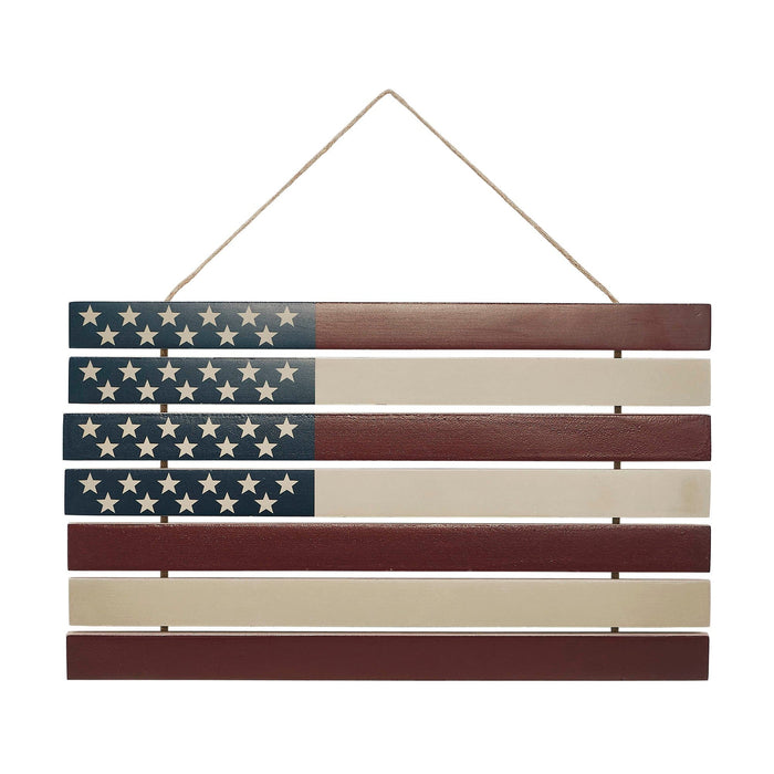 USA Flag Lath Wall Decor - 12x20" - Primitive Star Quilt Shop