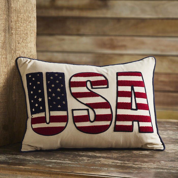 USA Pillow 14x20" - Primitive Star Quilt Shop