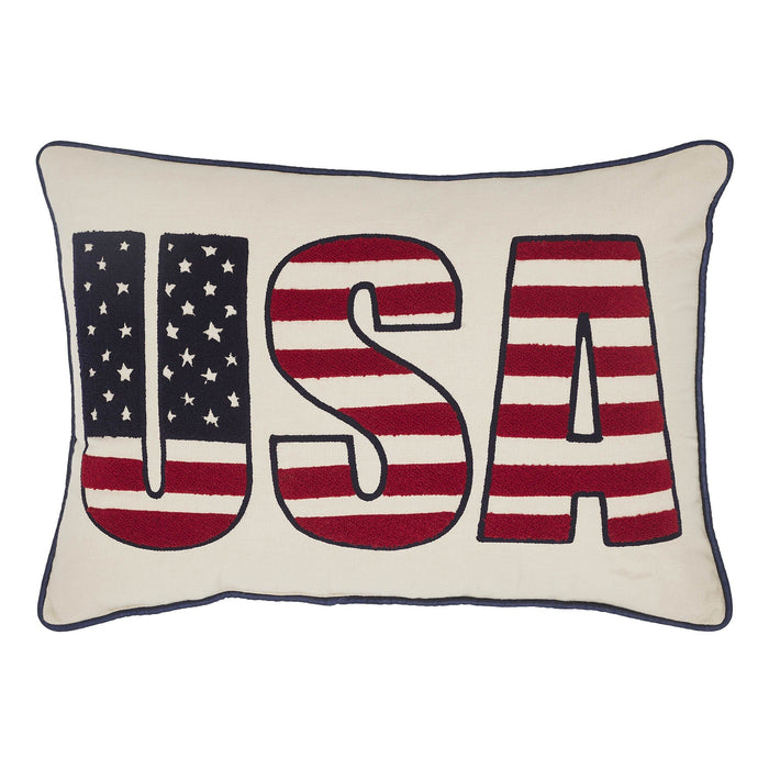 USA Pillow 14x20" - Primitive Star Quilt Shop