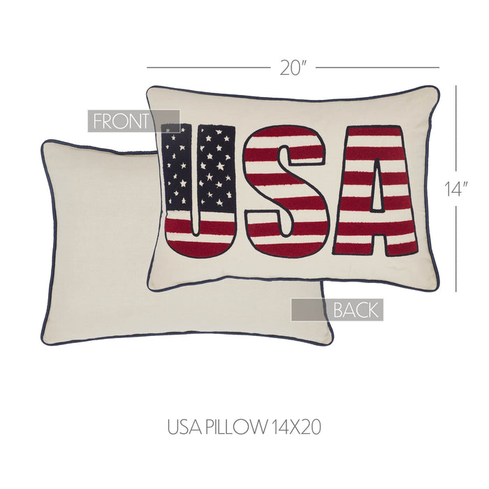 USA Pillow 14x20" - Primitive Star Quilt Shop