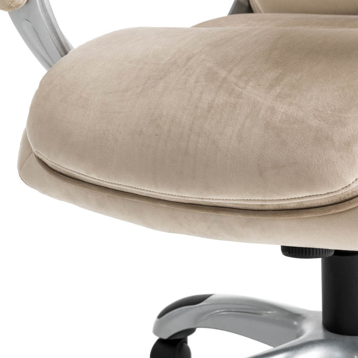 Velvet Gaslift Adjustable High-Back Swivel Office Chair