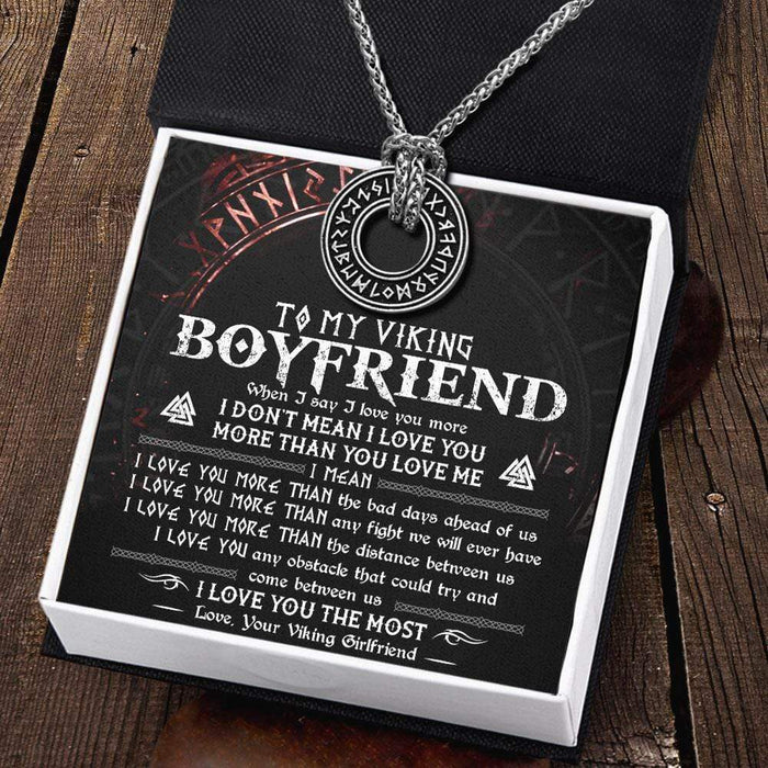 Viking Rune Necklace - My Viking Boyfriend - I'm In Love With You - Gndy12002