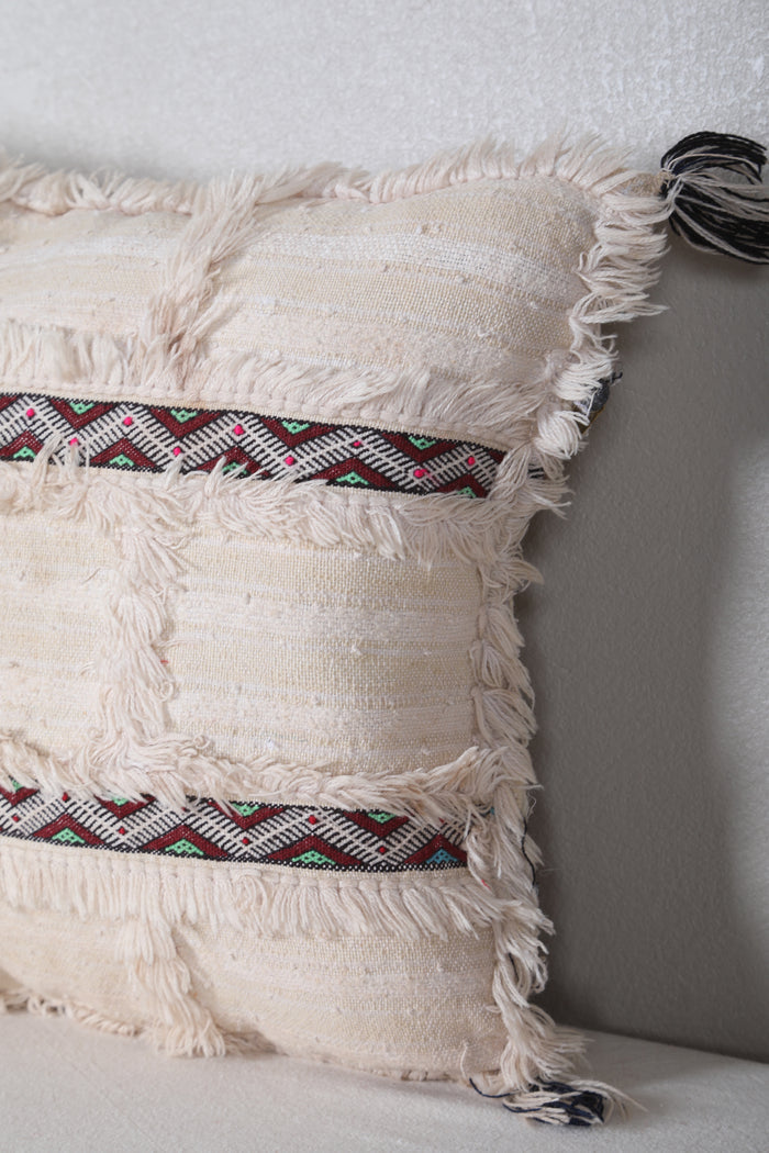 Vintage Moroccan Kilim Pillow 14.9 INCHES X 17.3 INCHES - kilim pillow