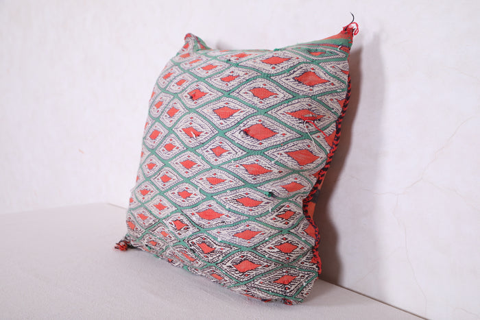 Vintage Moroccan Kilim Pillow 17.7 INCHES X 17.7 INCHES - kilim pillow