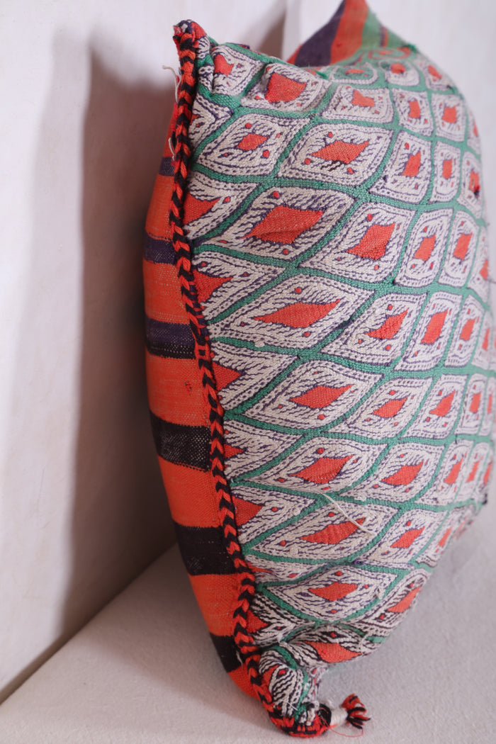 Vintage Moroccan Kilim Pillow 17.7 INCHES X 17.7 INCHES - kilim pillow