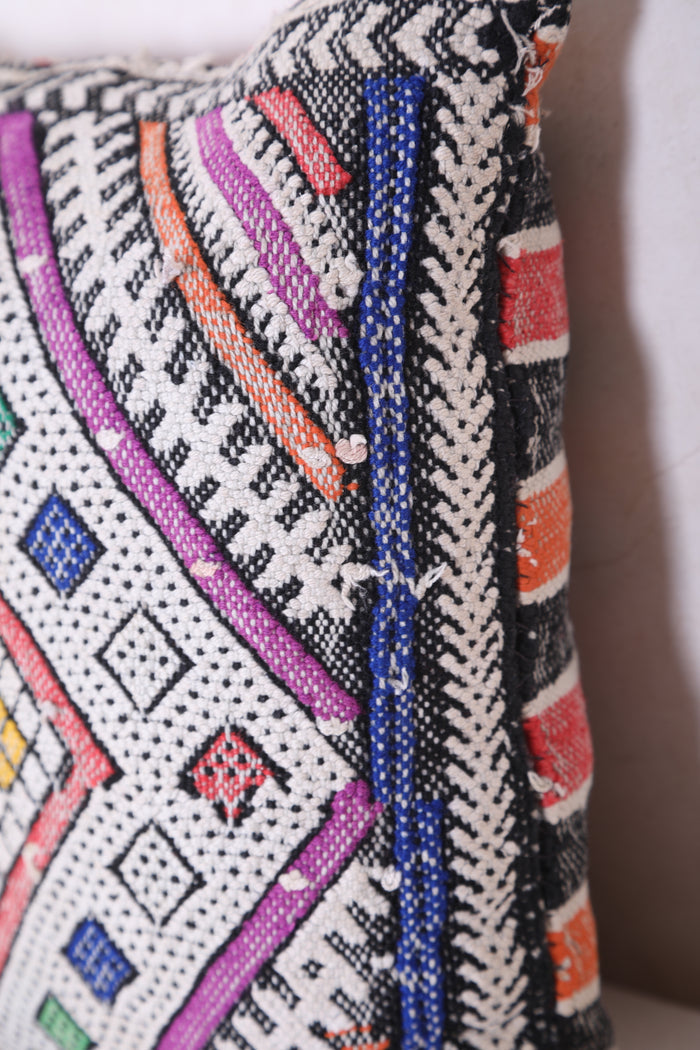 Vintage tribal pillow 14.5 INCHES X 15.7 INCHES - kilim pillow