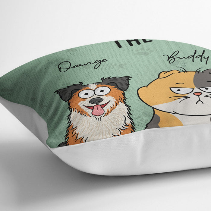 We Rule The House Funny Dog Cat Version - Personalized Pillow