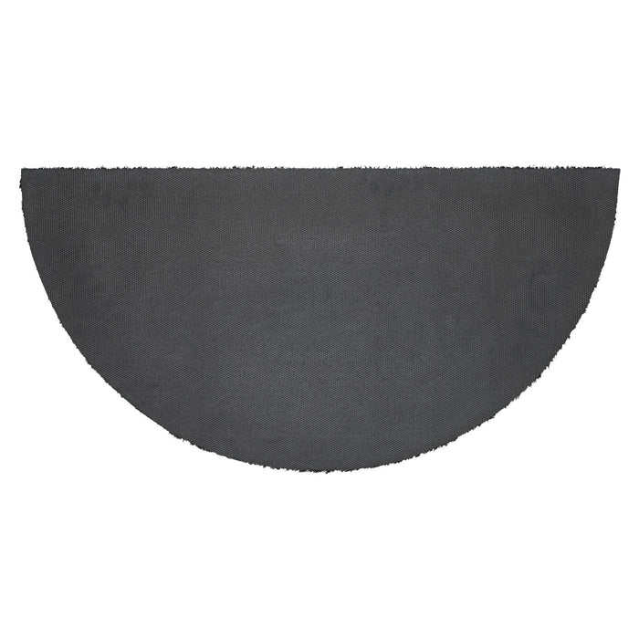 "Welcome to Our Home" Black and Tan Coir Half Circle Rug 16.5x33" - Primitive Star Quilt Shop