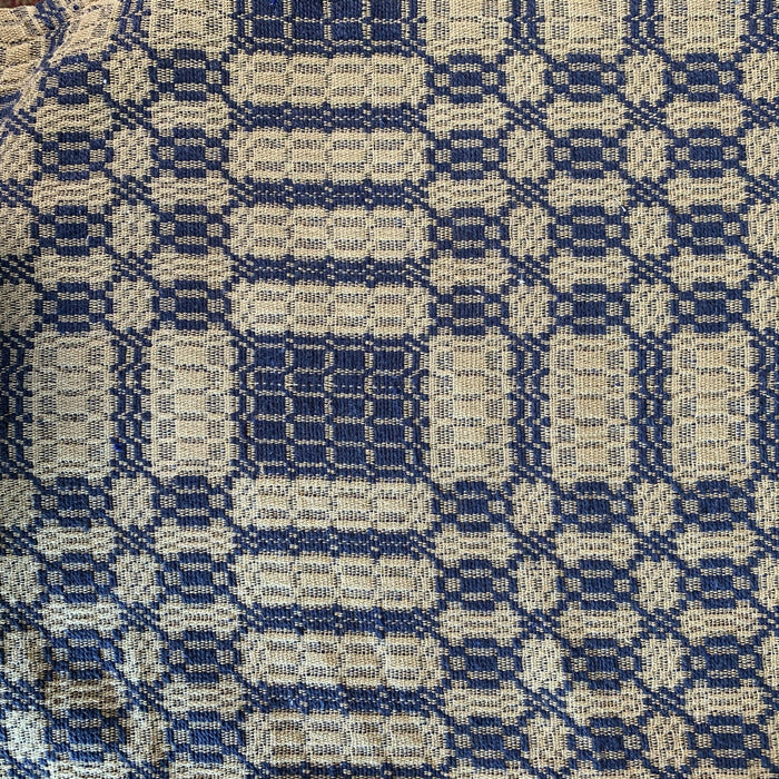 Westbury Navy and Tan Woven Throw - Primitive Star Quilt Shop