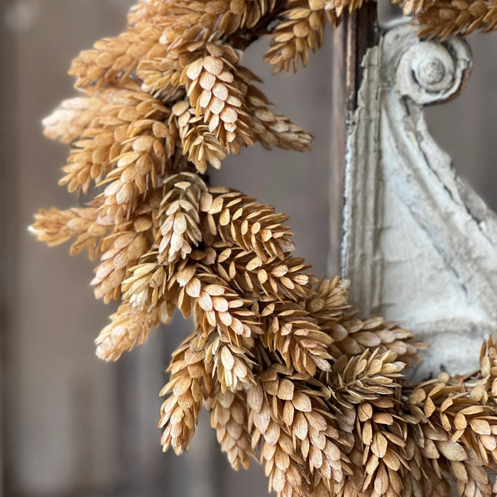 Wheat Hops Wreath 11" - Primitive Star Quilt Shop