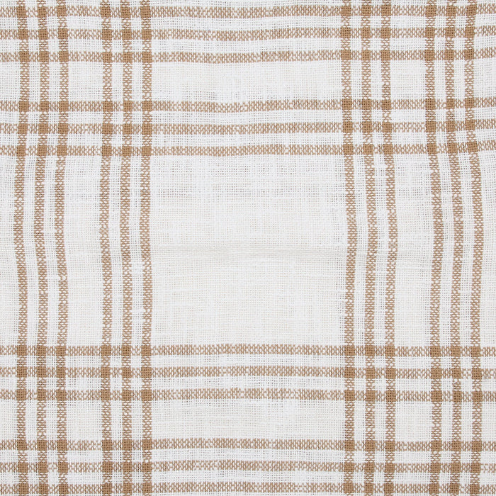 Wheat Plaid Lined Tier Curtains 36" - Primitive Star Quilt Shop