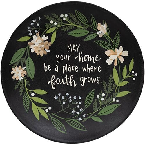 "Where Faith Grows" Plate - Primitive Star Quilt Shop