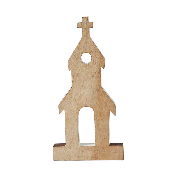 White Wooden Church - 12" - Primitive Star Quilt Shop