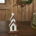 White Wooden Church - 8" - Primitive Star Quilt Shop