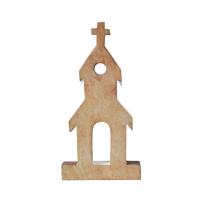 White Wooden Church - 8" - Primitive Star Quilt Shop