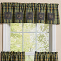 Willow Lane Plaid Lined Patch Valance 60" - Primitive Star Quilt Shop