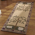 Willow & Sheep Hooked Rug 24x72" - Primitive Star Quilt Shop