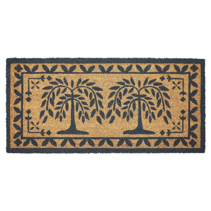 Willow Tree Coir Rectangle Rug 17x36" - Primitive Star Quilt Shop