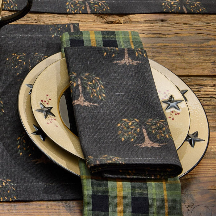 Willow Trees Print Napkin - Primitive Star Quilt Shop