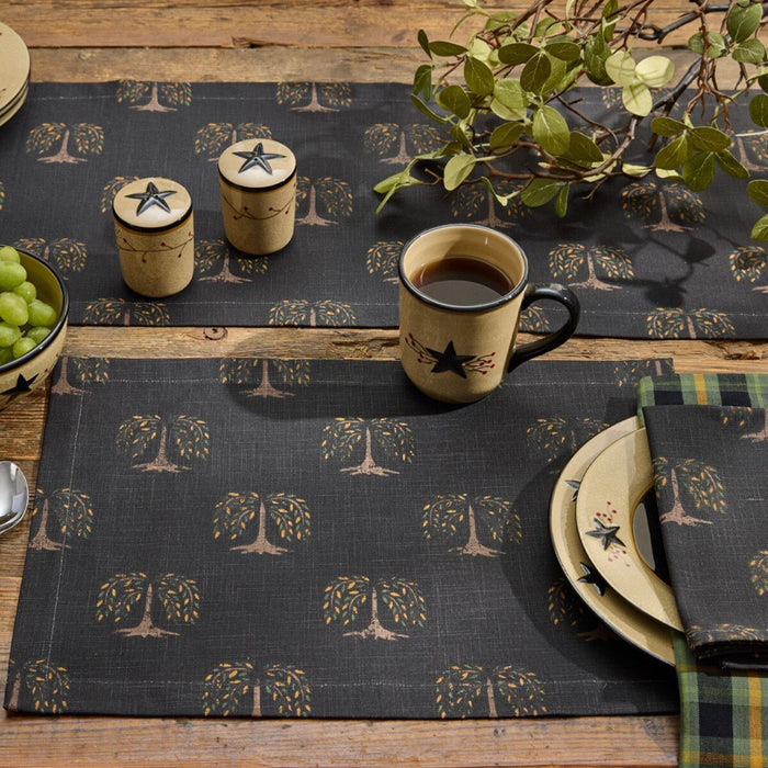 Willow Trees Print Placemat - Primitive Star Quilt Shop