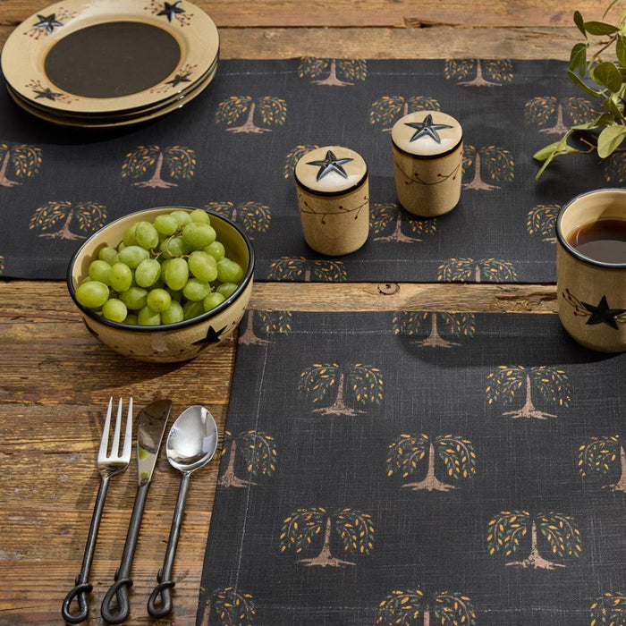 Willow Trees Print Table Runner 54" - Primitive Star Quilt Shop