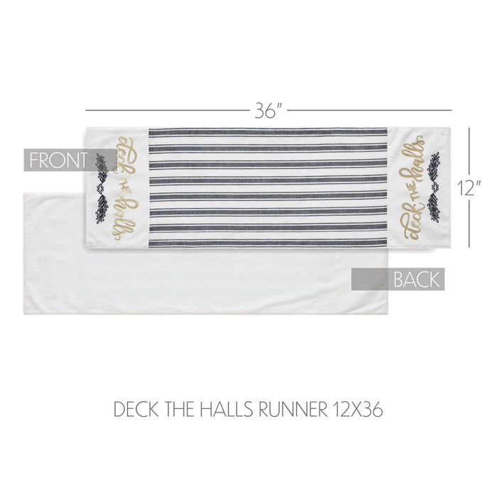 Wintergleam "Deck the Halls" Runner 12x36" - Primitive Star Quilt Shop