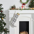 Wintergleam Plaid Stocking 12x20" - Primitive Star Quilt Shop