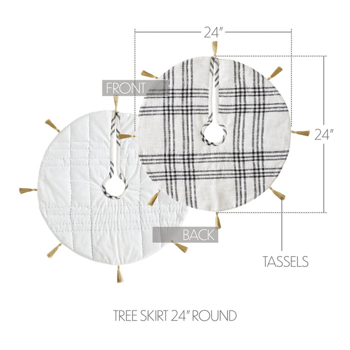 Wintergleam Plaid Tree Skirt 24" - Primitive Star Quilt Shop