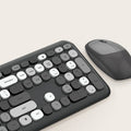 Wireless Full-Size Keyboard and Mouse Combo Black Gray