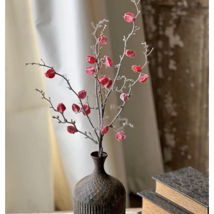 Wistful Winter Red Pod Branch - 28" - Primitive Star Quilt Shop