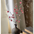 Wistful Winter Red Pod Branch - 28" - Primitive Star Quilt Shop