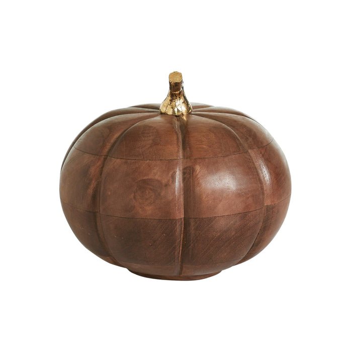 Wooden Chestnut Heirloom Pumpkin - 6.5x7" - Primitive Star Quilt Shop