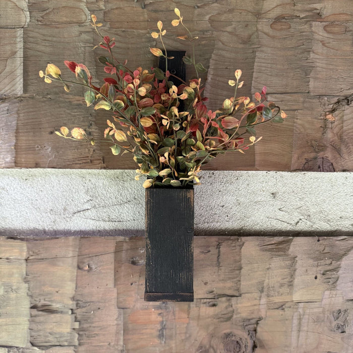 Wooden Matchstick Holder Wall Mount Box with Color Options - Primitive Star Quilt Shop