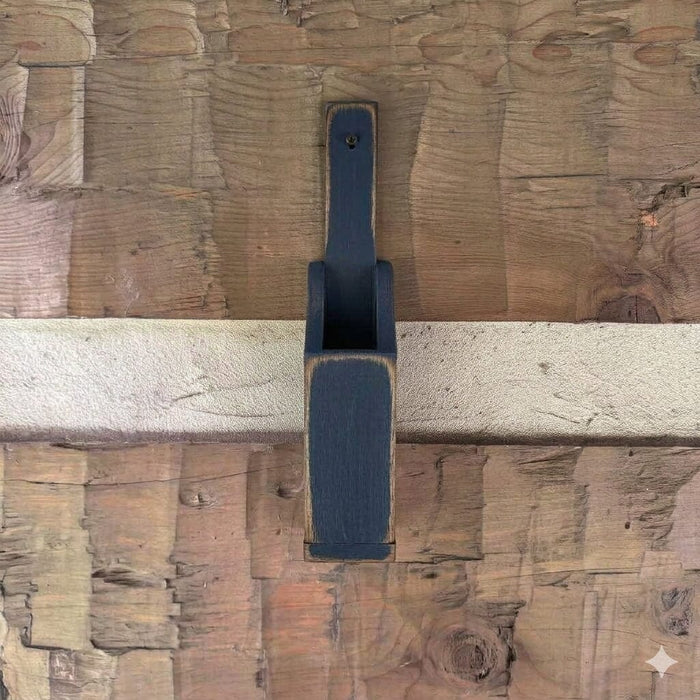 Wooden Matchstick Holder Wall Mount Box with Color Options Olde Navy- Primitive Star Quilt Shop
