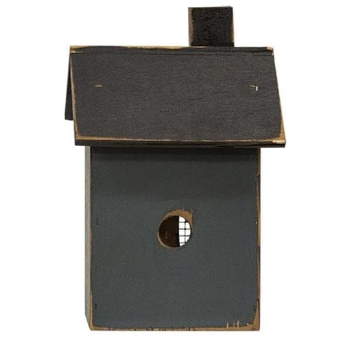 Wooden Saltbox Light Up House - Small in Distressed Blue - Primitive Star Quilt Shop