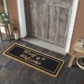"Woof Welcome" Coir Rectangle Rug 17x48" - Primitive Star Quilt Shop