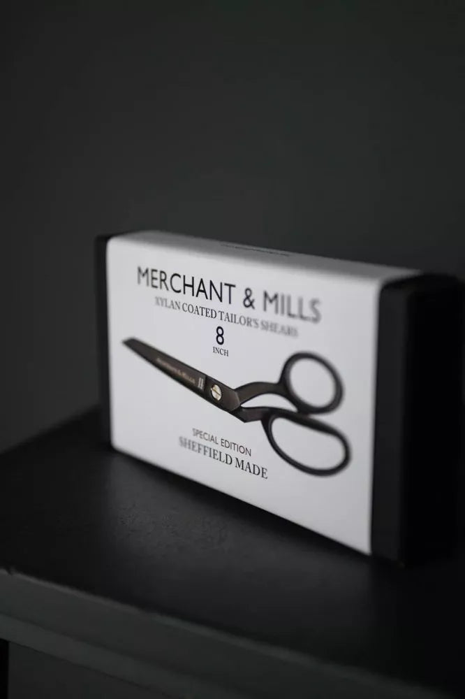 Merchant & Mills Xylan 8" Scissors, matt black non-stick shears for smooth and precise fabric cutting