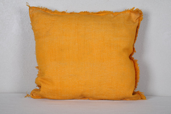Yellow Blanket Pillow 16.9 INCHES X 18.5 INCHES - kilim pillow