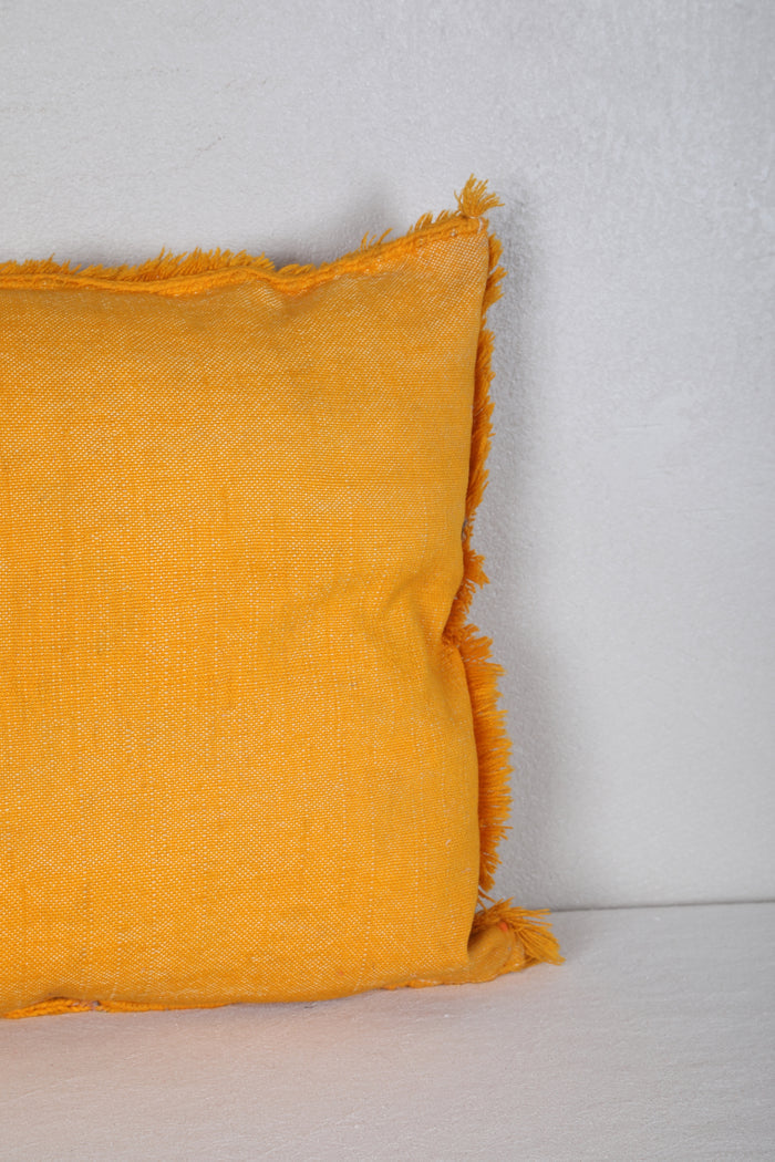 Yellow Blanket Pillow 16.9 INCHES X 18.5 INCHES - kilim pillow
