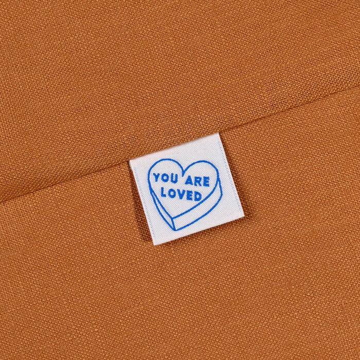 You Are Loved woven KATM sewing labels for handmade clothes and DIY sewing projects
