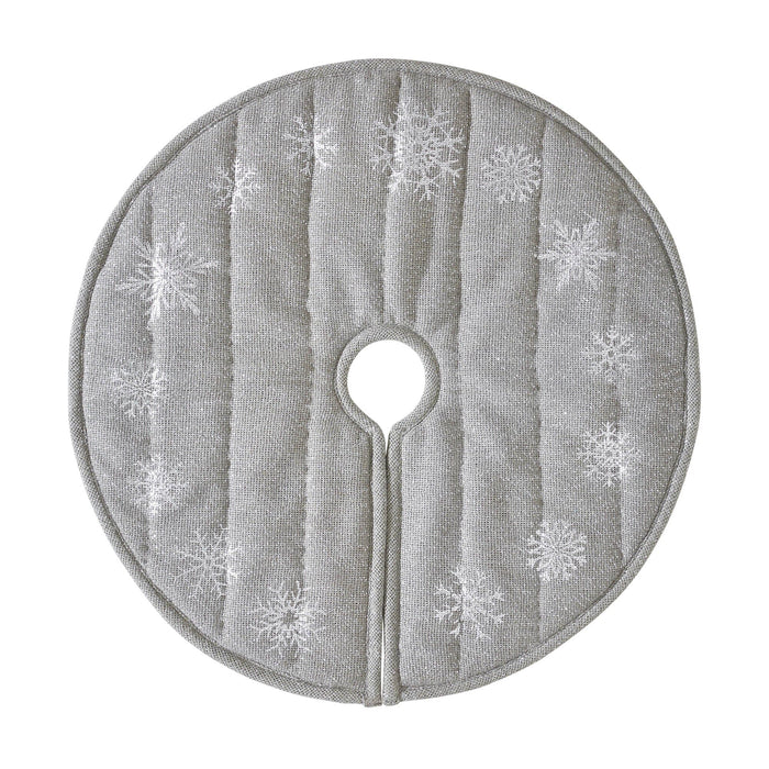Yuletide Burlap Dove Grey Tree Skirt 24" - Primitive Star Quilt Shop